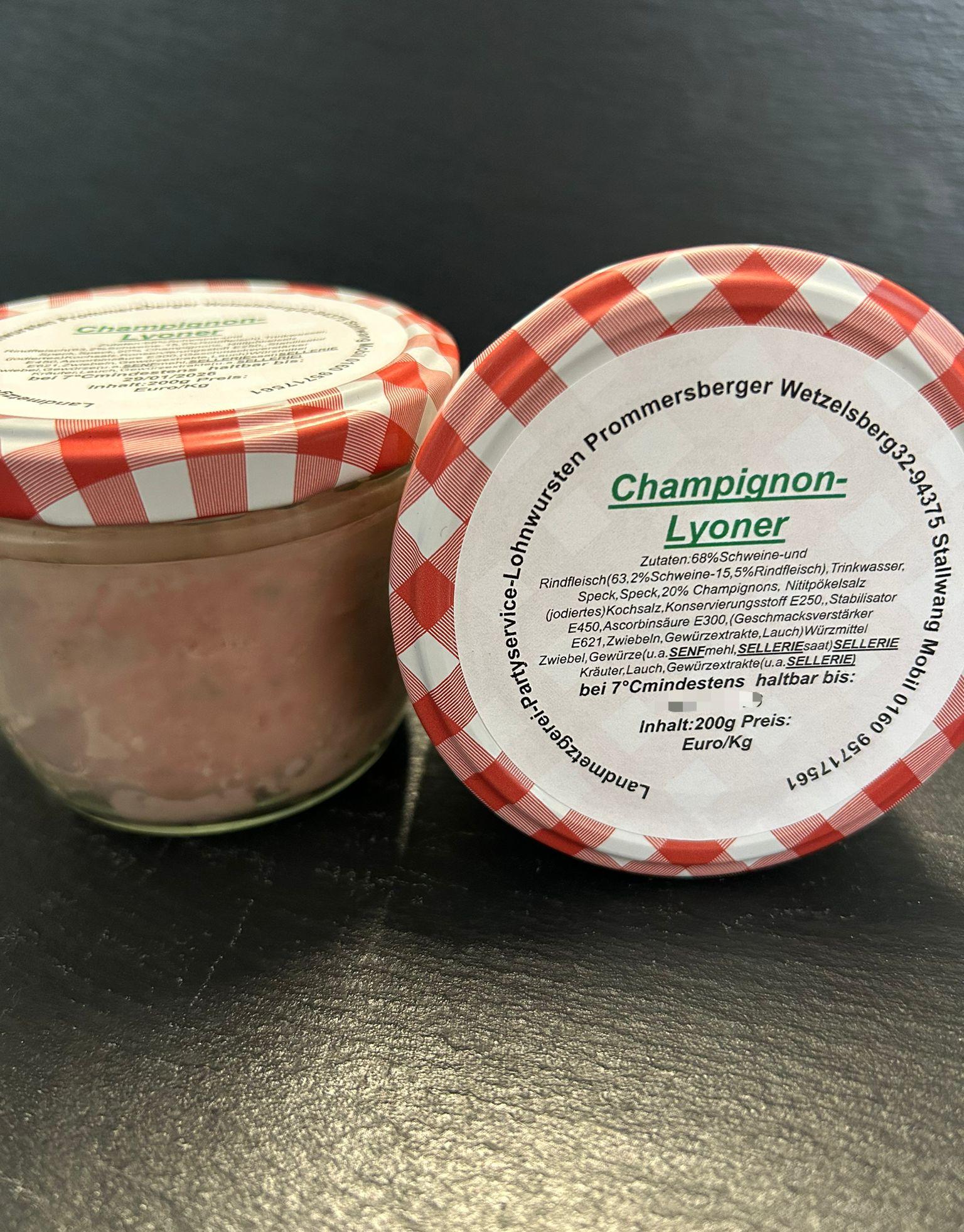 Champignonfleischwurst im 200g Glas