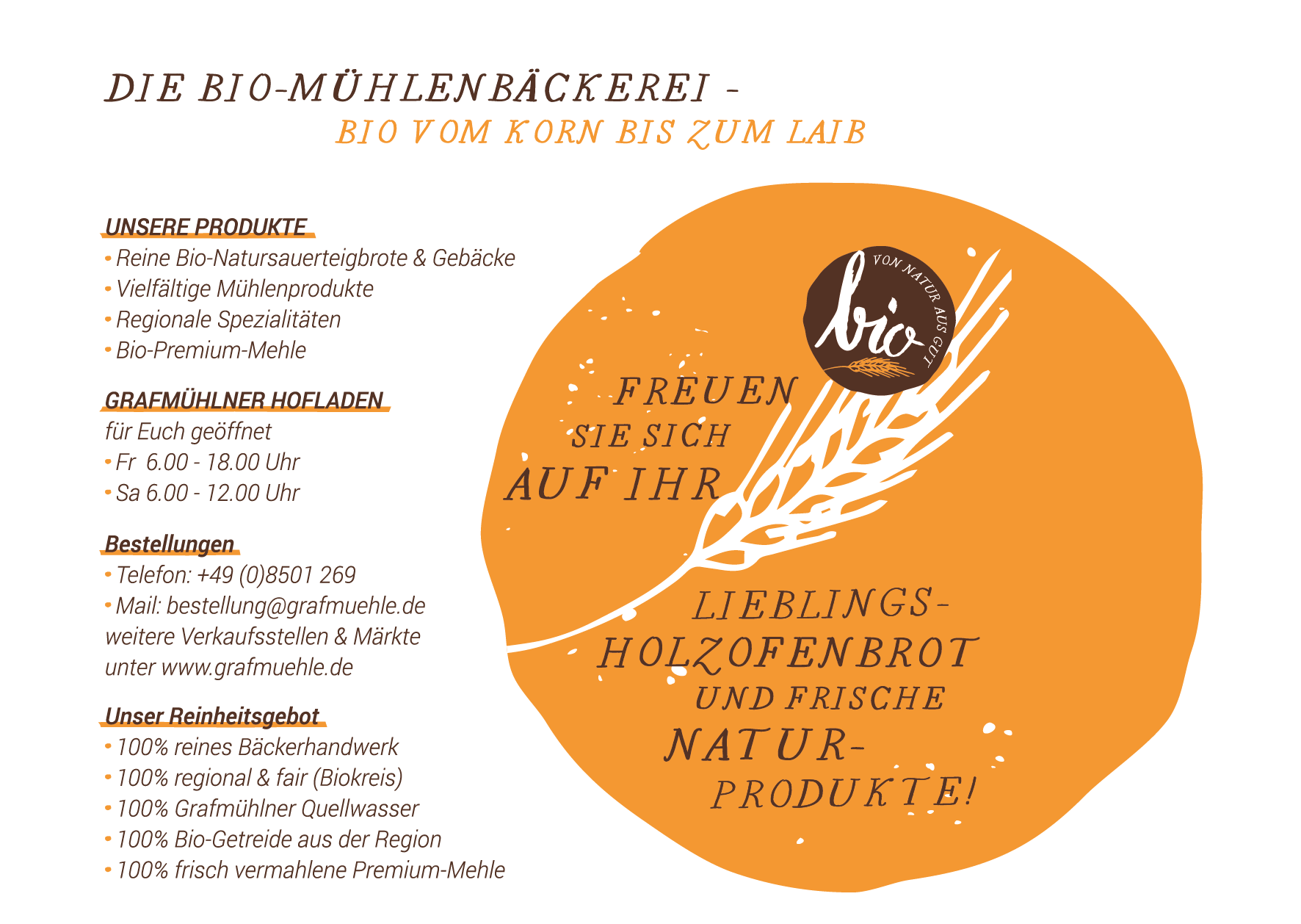 GRAFMÜHLE - Bioholzofenbäckerei & Biomühle & Seminarraum & Coaching