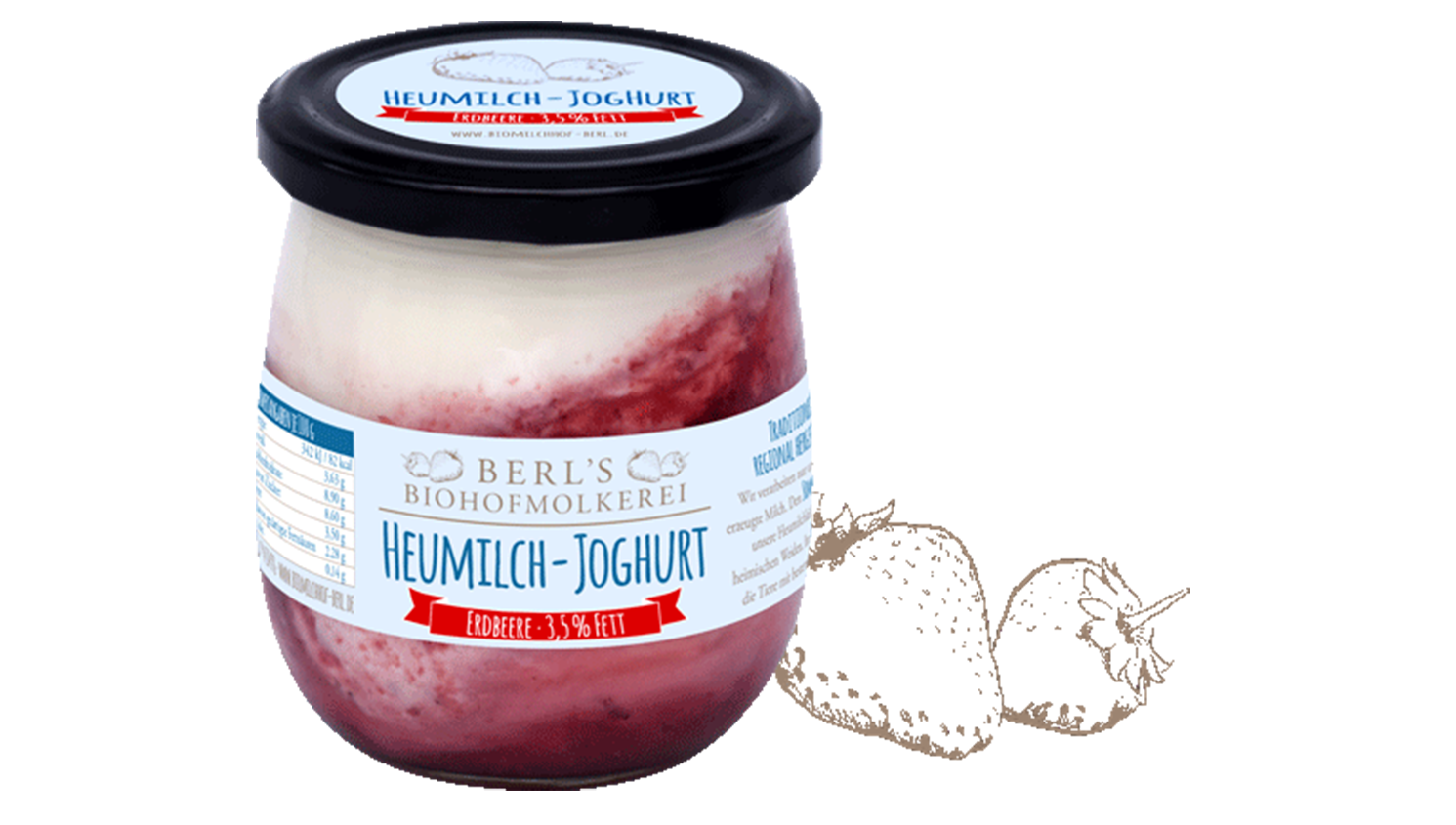 Heumilch Joghurt Erdbeere