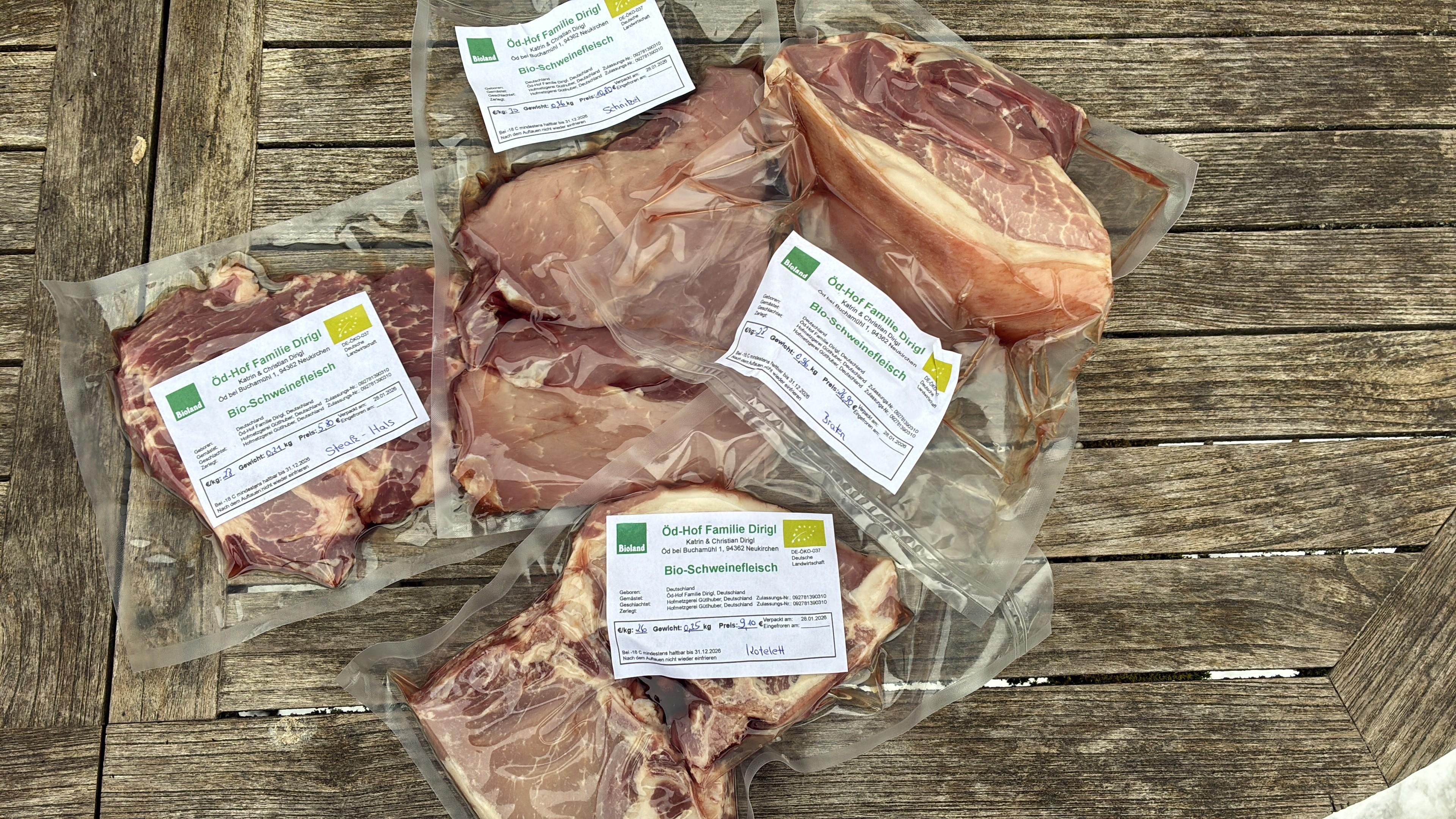 Bio-Schweinefleisch