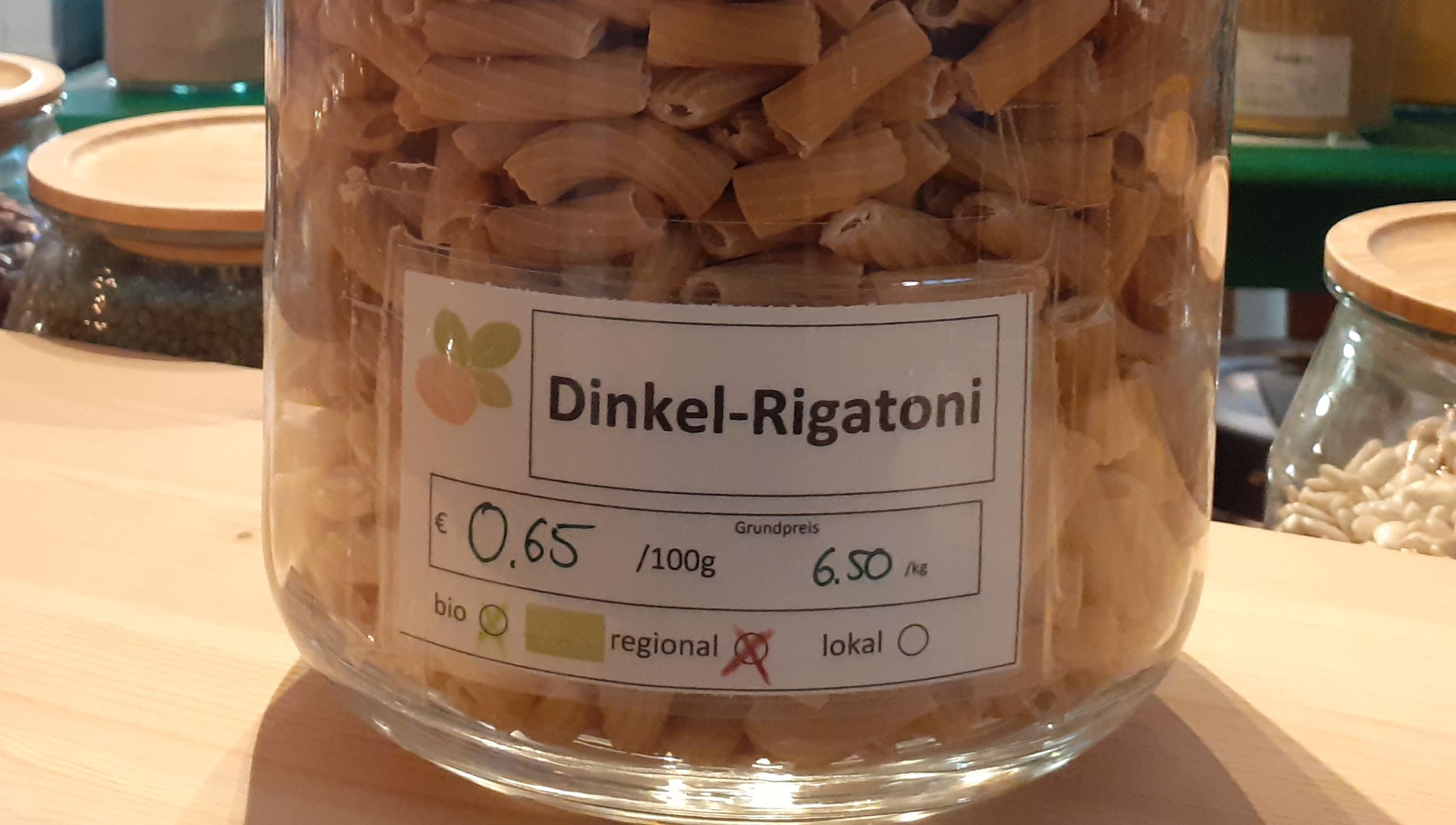 Dinkel-Rigatoni