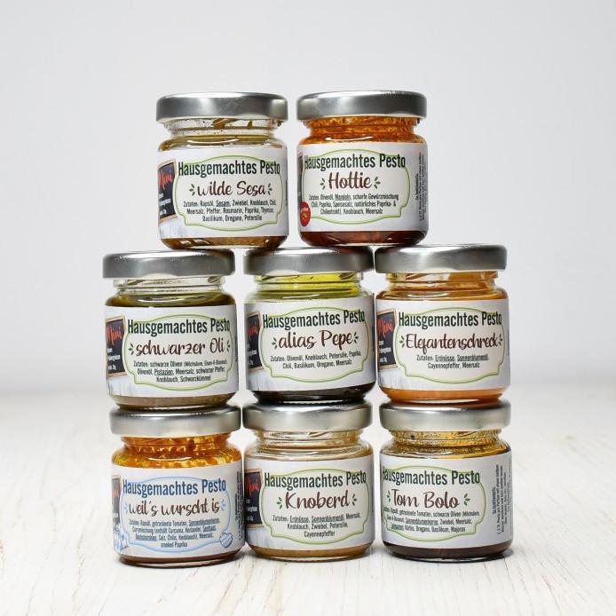 Alle Pesto-Sorten in der Probiergröße mit 35 g Inhalt
