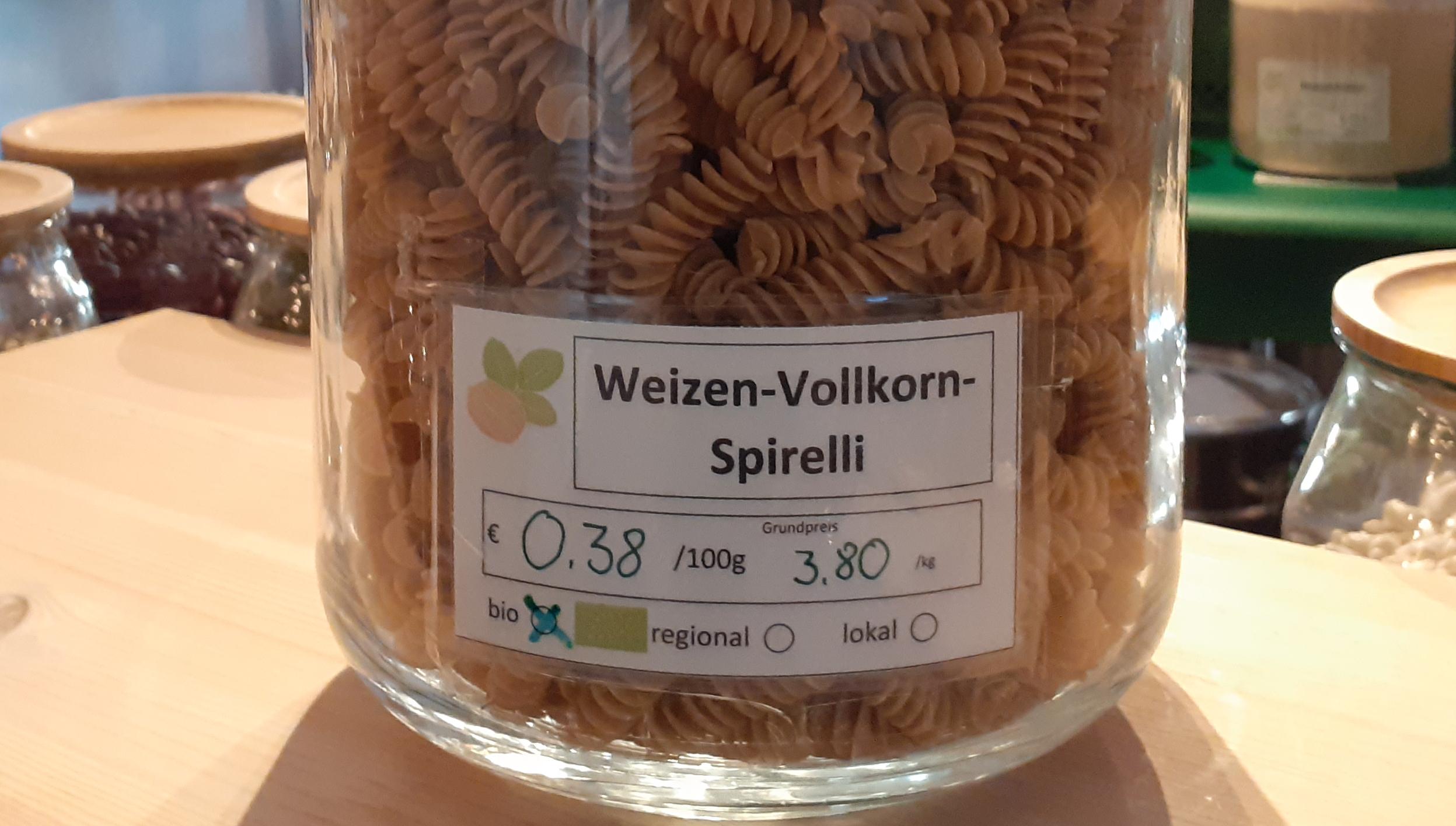 Weizen-Vollkorn-Spirelli