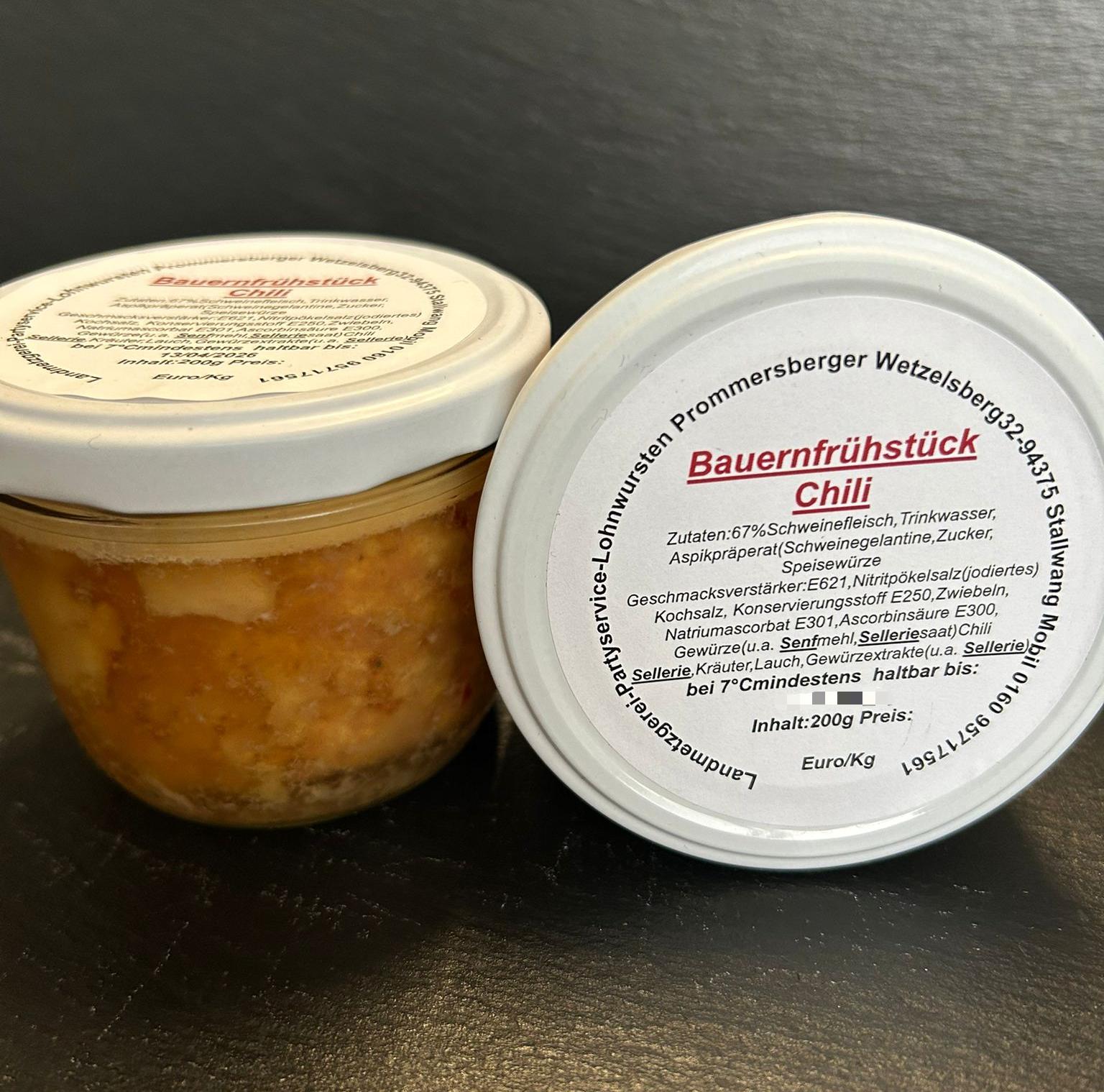 Bauernfrühstück Chili 200g Glas