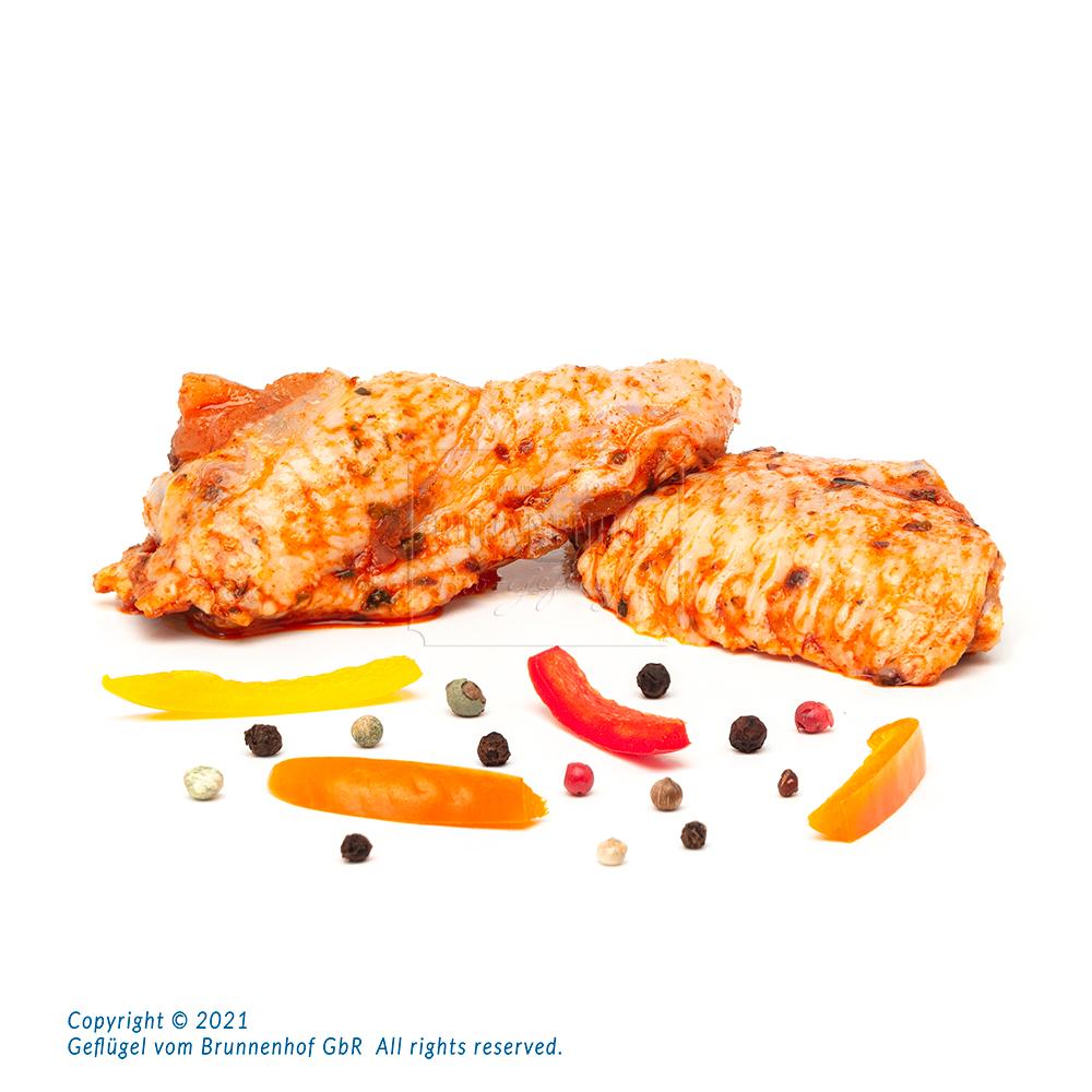 Landgockelfingerfood, mariniert