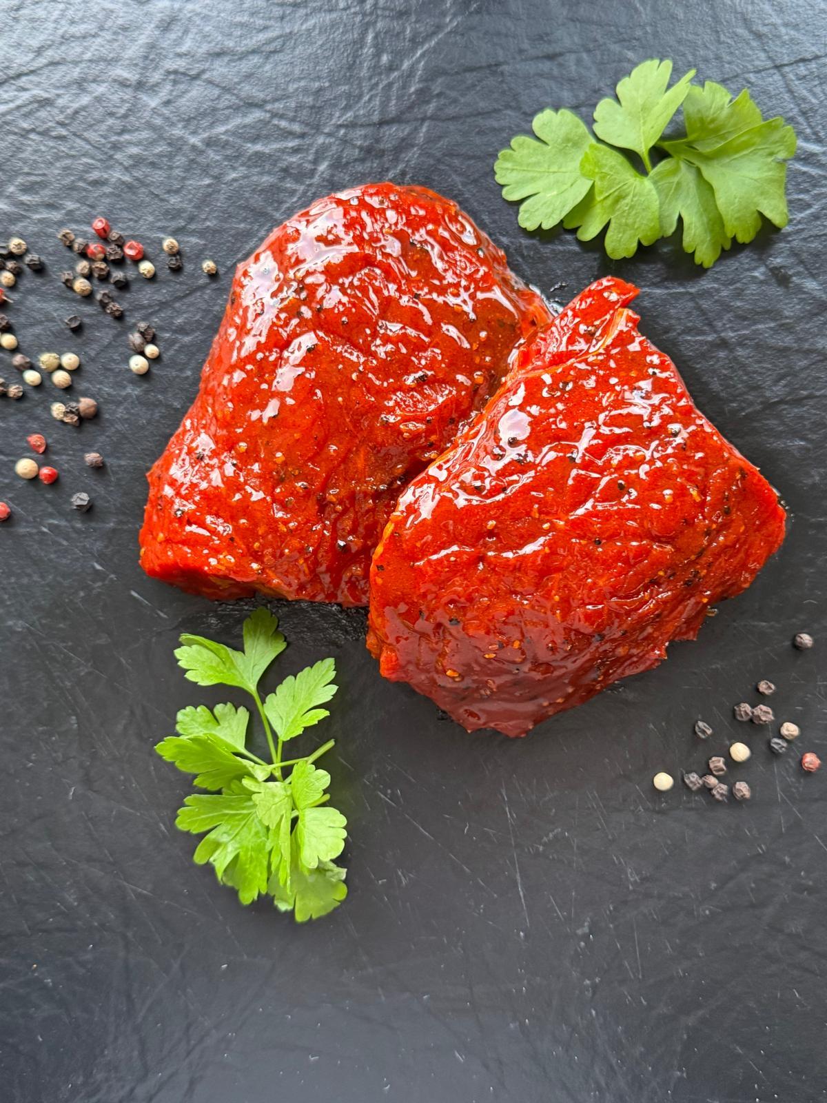 Bio Rinder-Hüftsteak mariniert