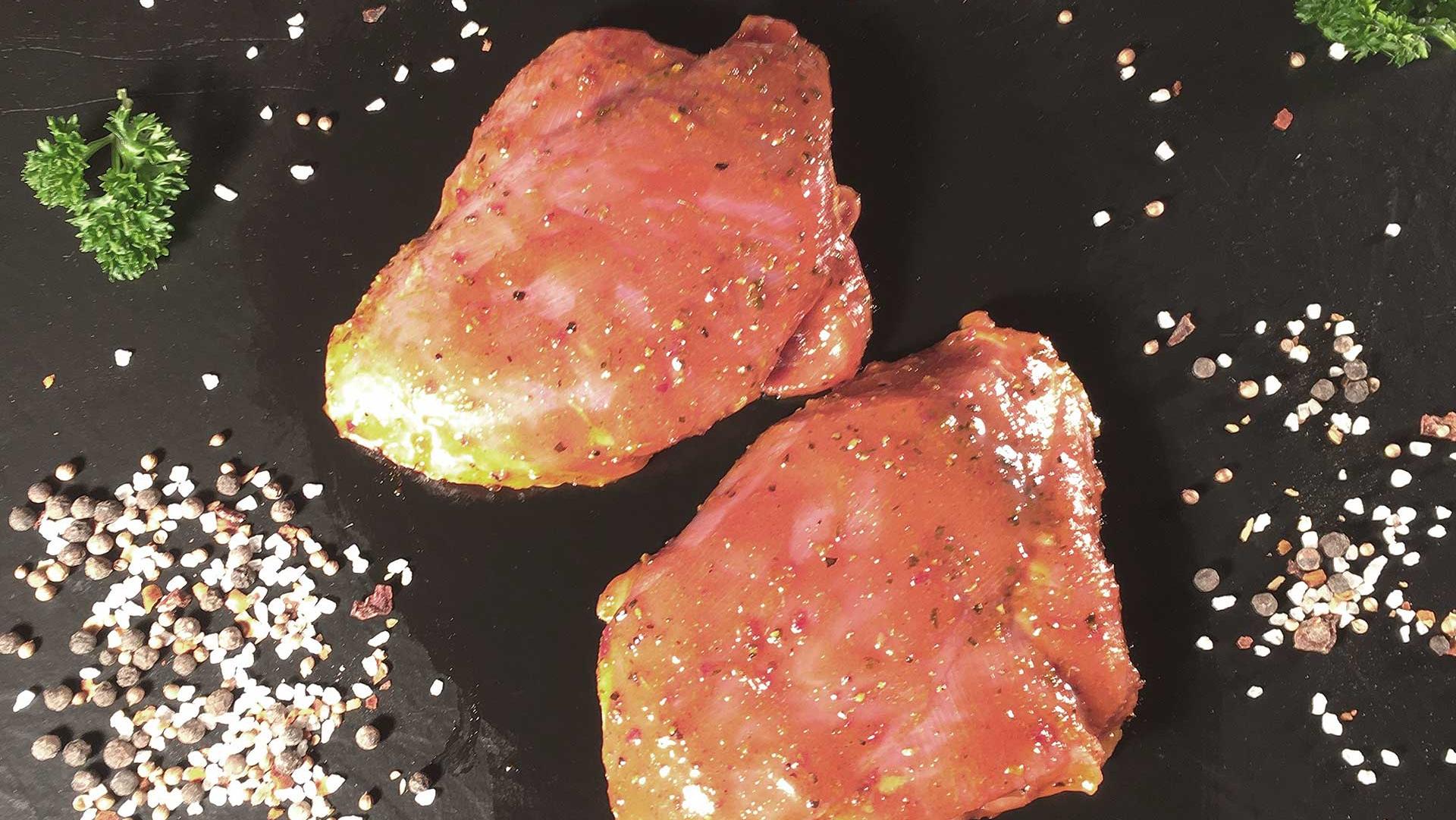 Bio Puten-Steak mariniert