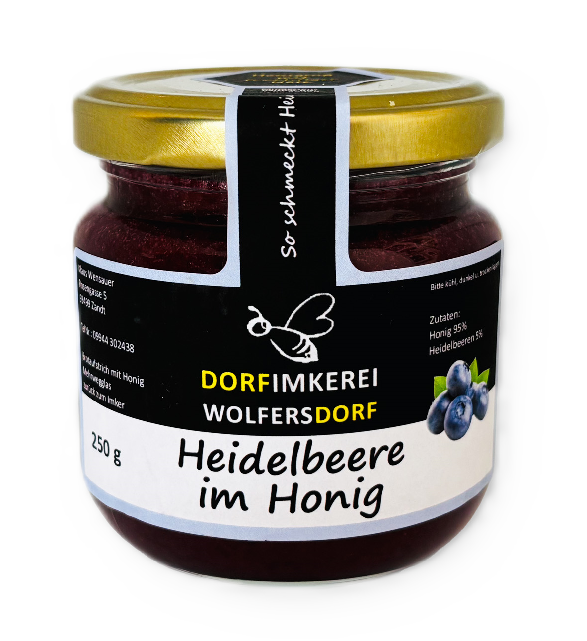 Heidelbeere im Honig