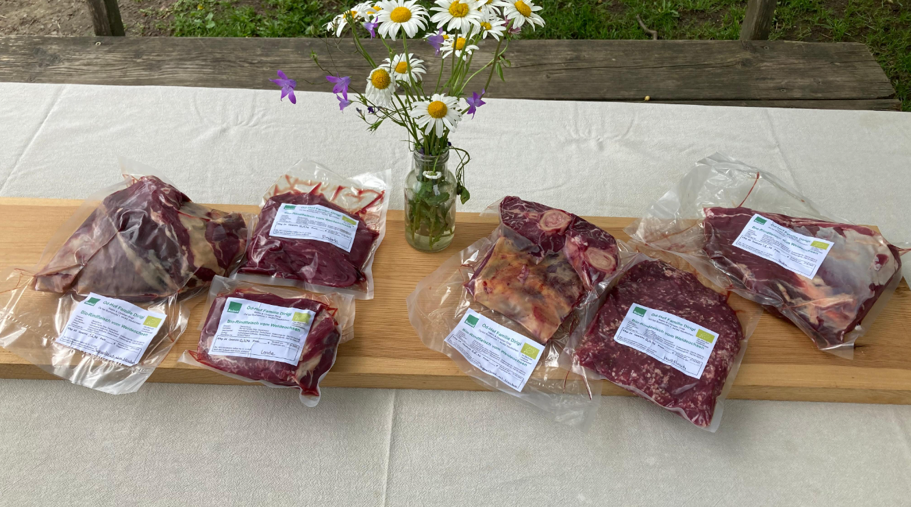 Bio-Rindfleisch Mischpaket vom Bioland-Hof Dirigl