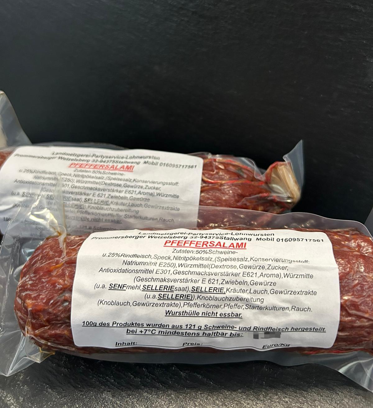 Pfeffersalami eigene Herstellung