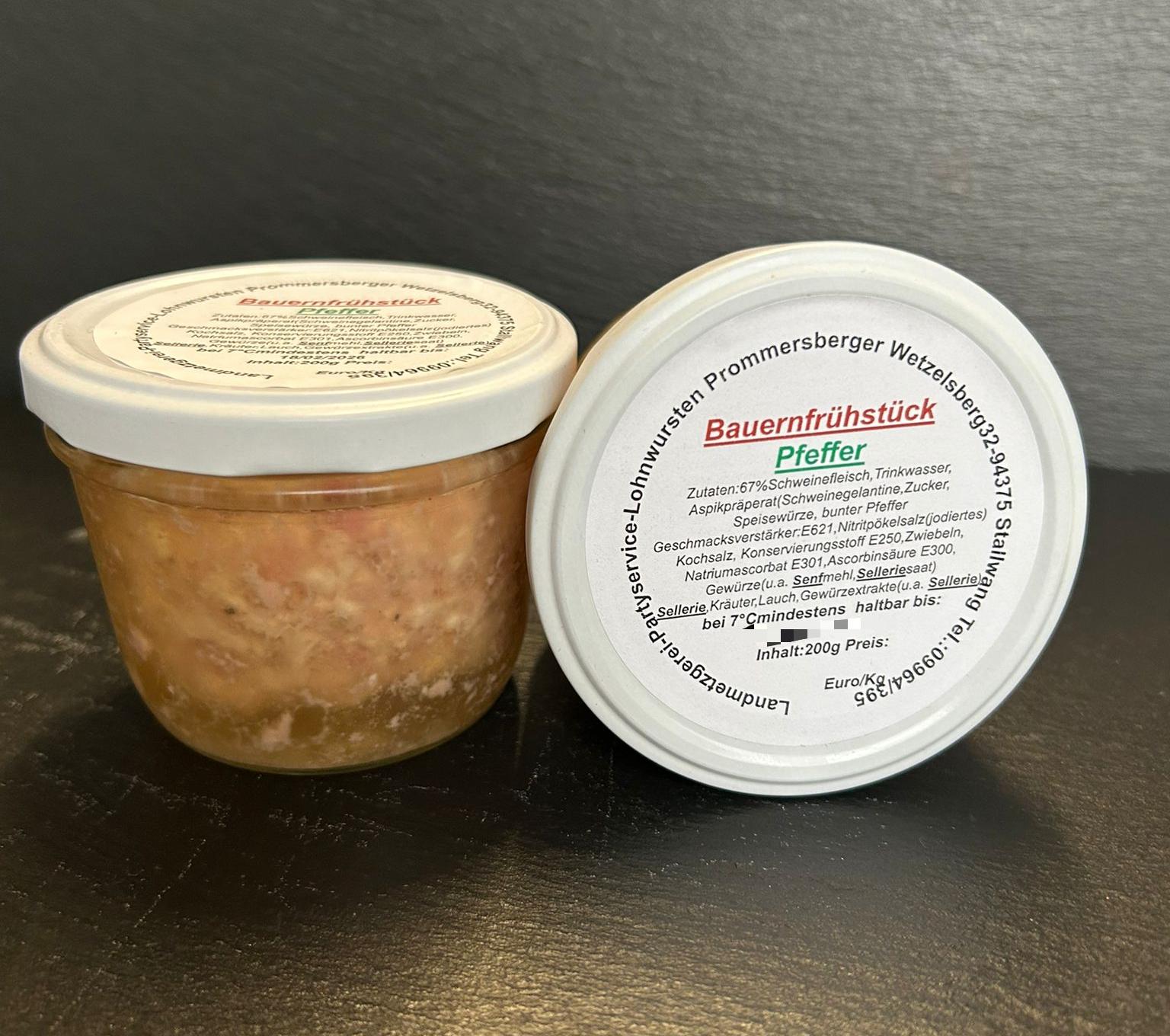 Bauernfrühstück Pfeffer 200g Glas