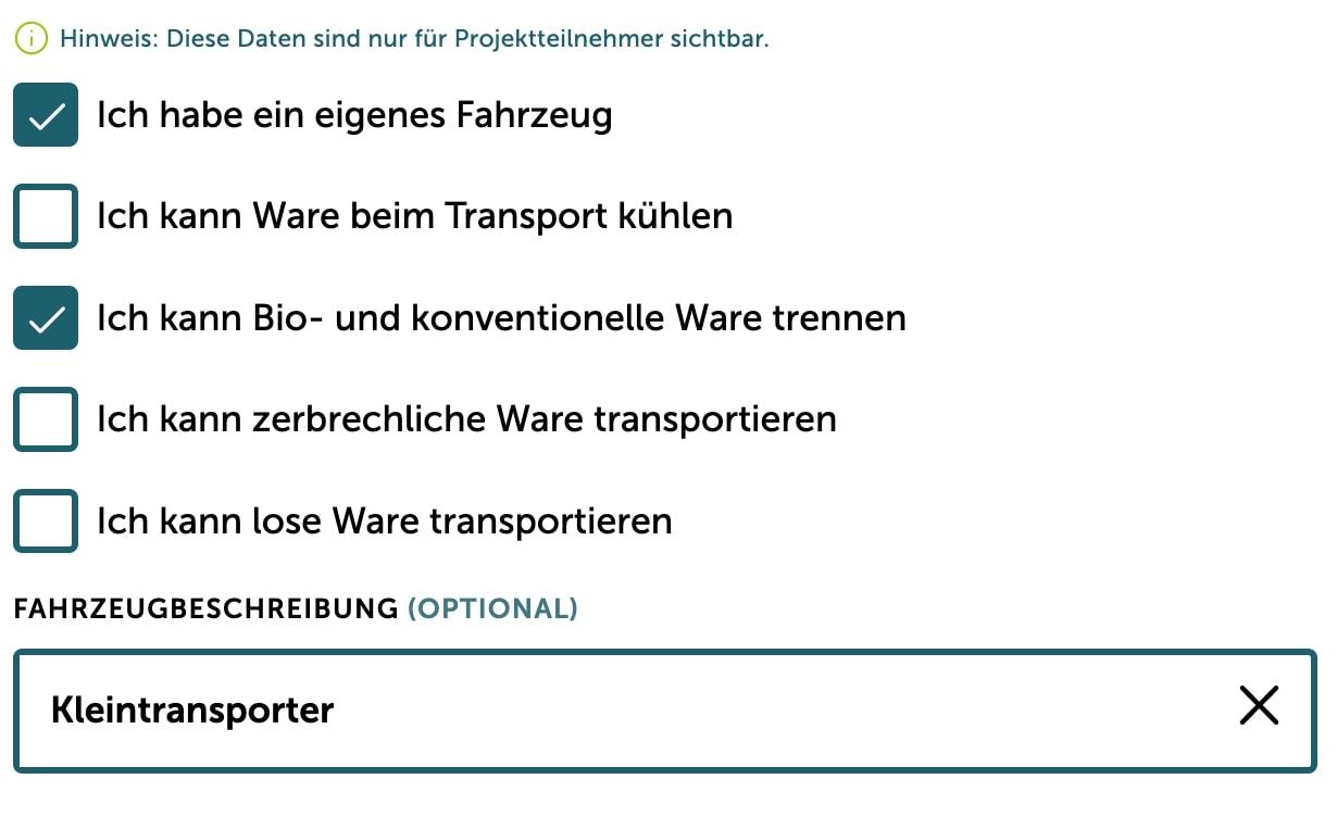 Logistikdatenblatt transportkooperation