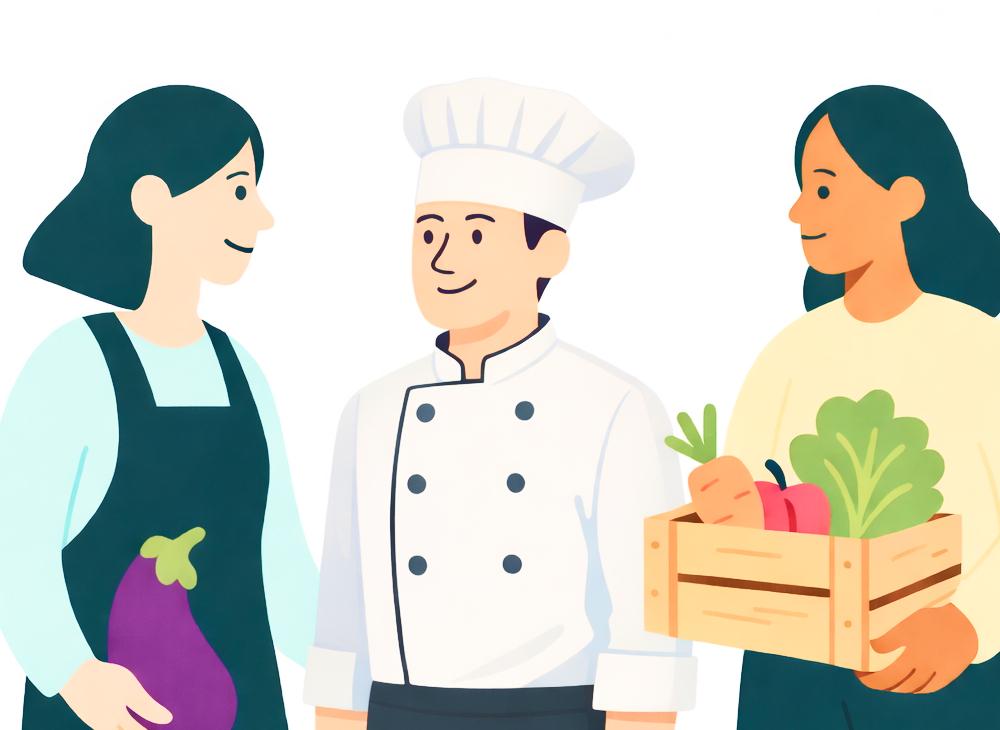 Illustration verschiedener Personen die Regiothek nutzen