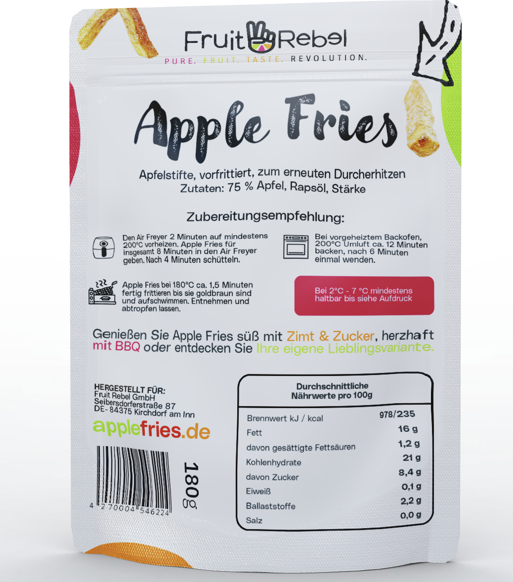 Apple Fries 180g Beutel