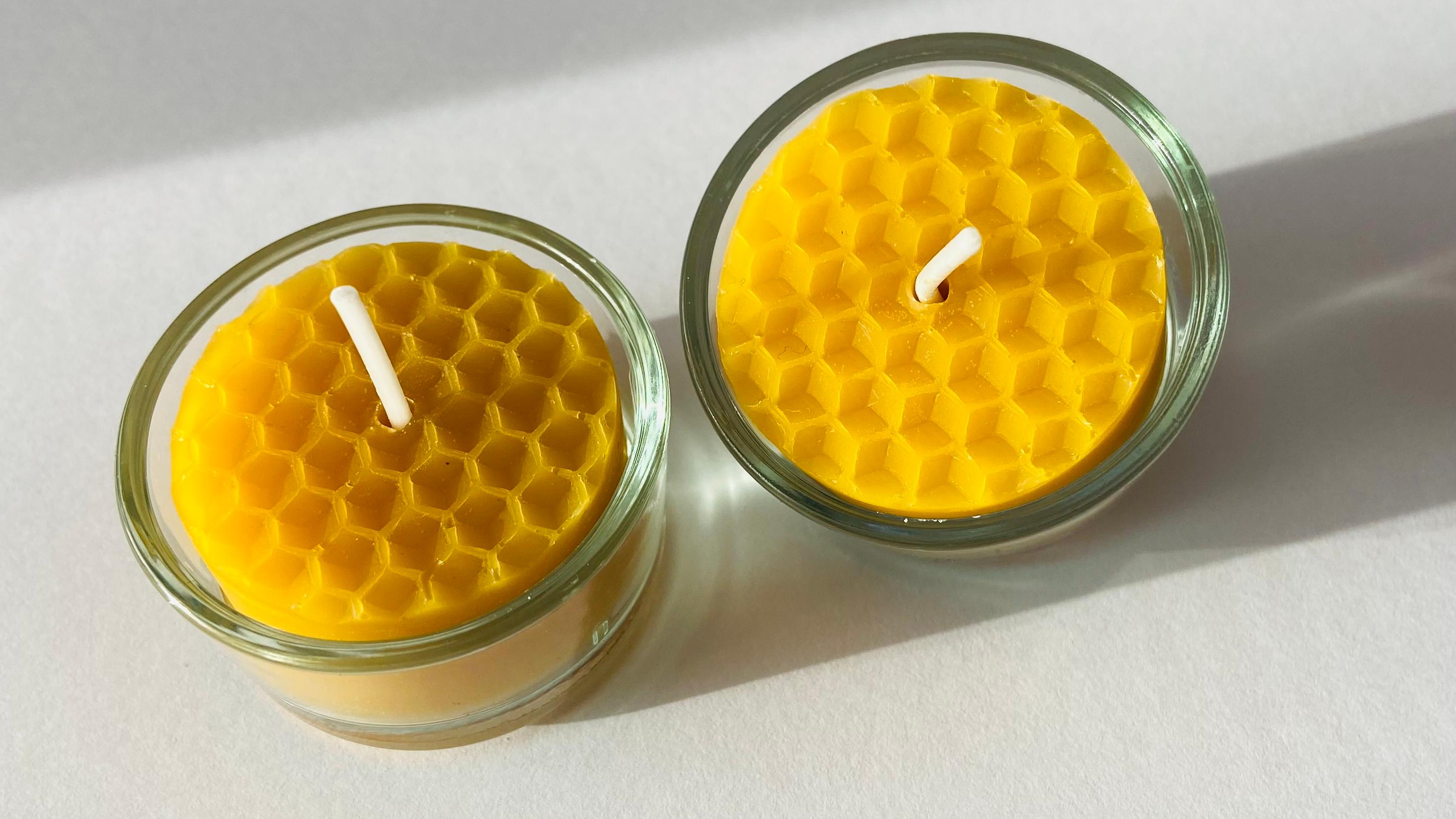 15er Geschenkbox - Teelichter aus Bienenwachs