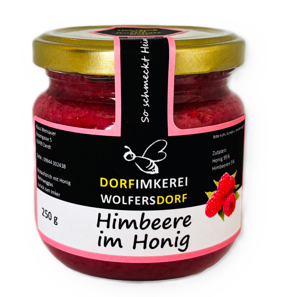 Himbeere im Honig