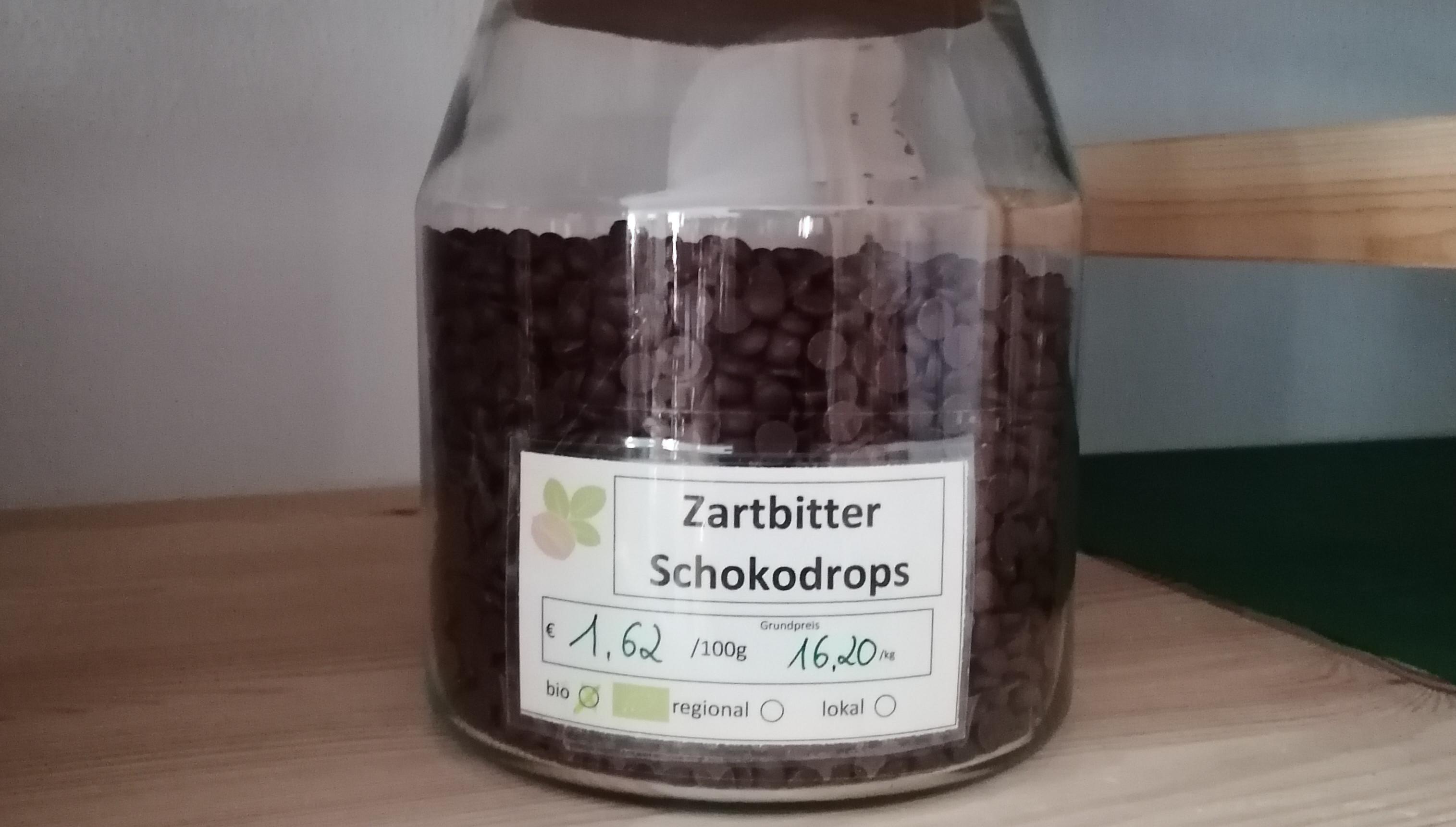 Zartbitter-Schokodrops
