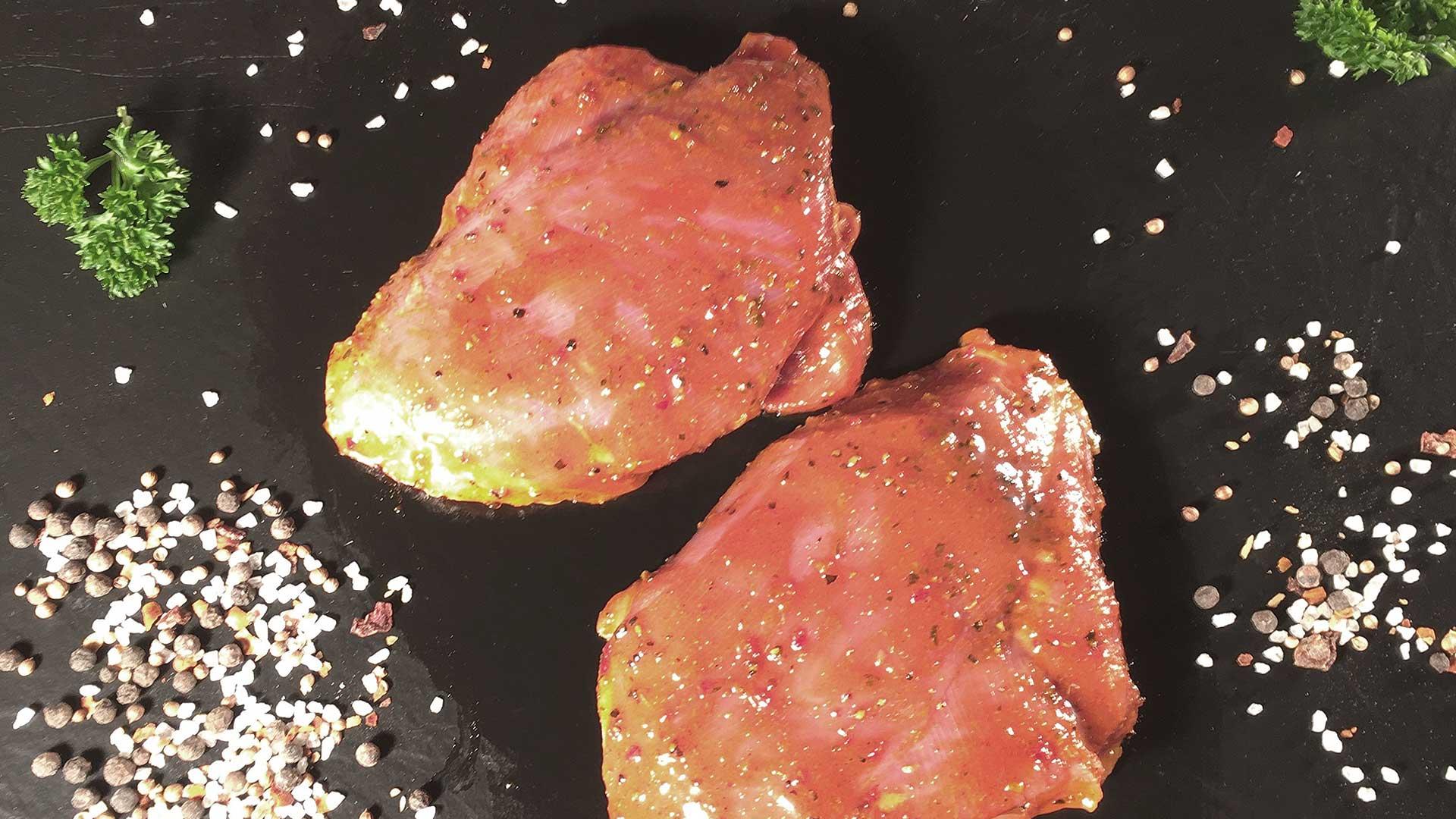Bio Puten-Steak mariniert