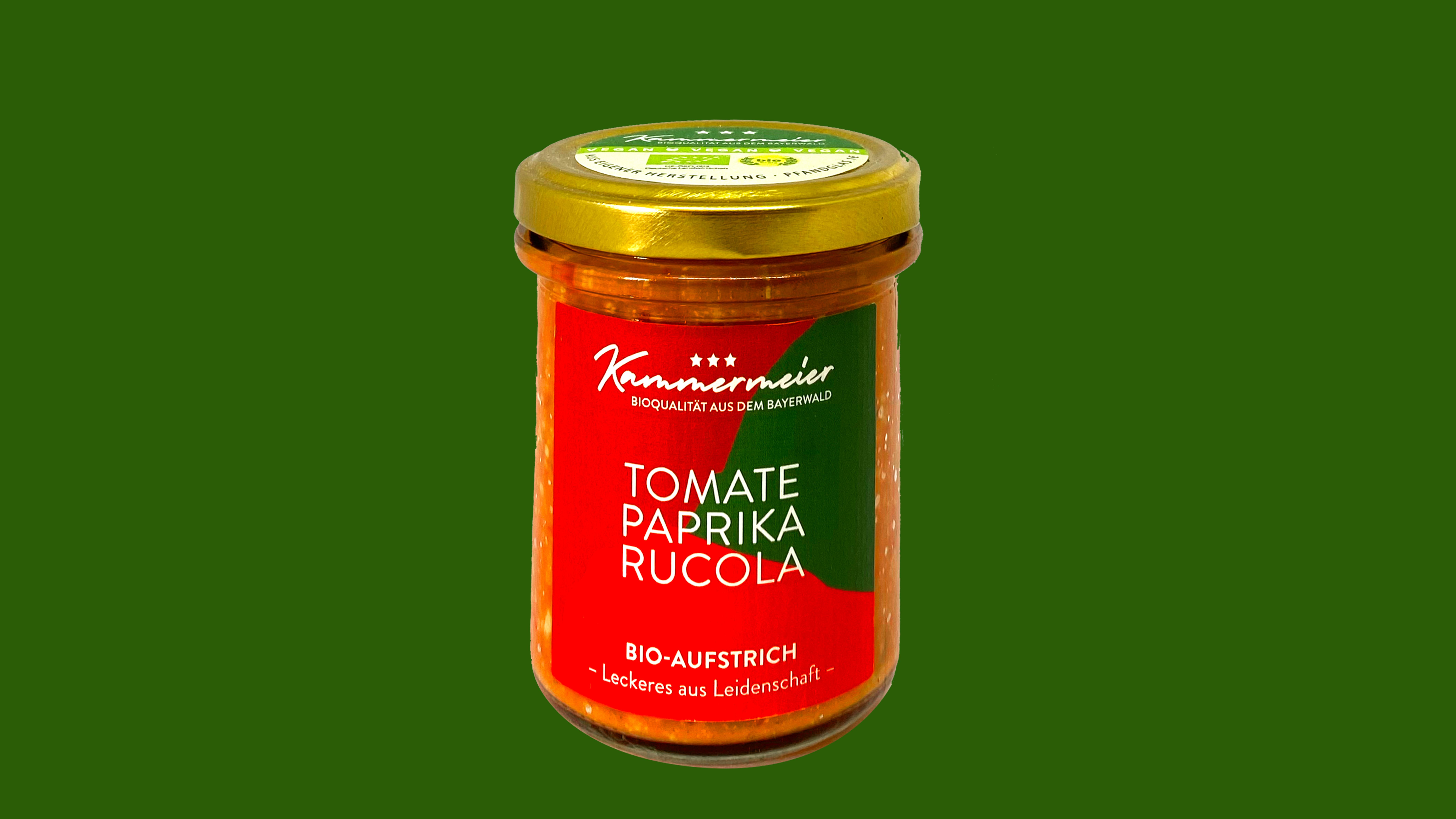 veganer Bio-Toparuco (=Tomate-Paprika-Rucola) Aufstrich