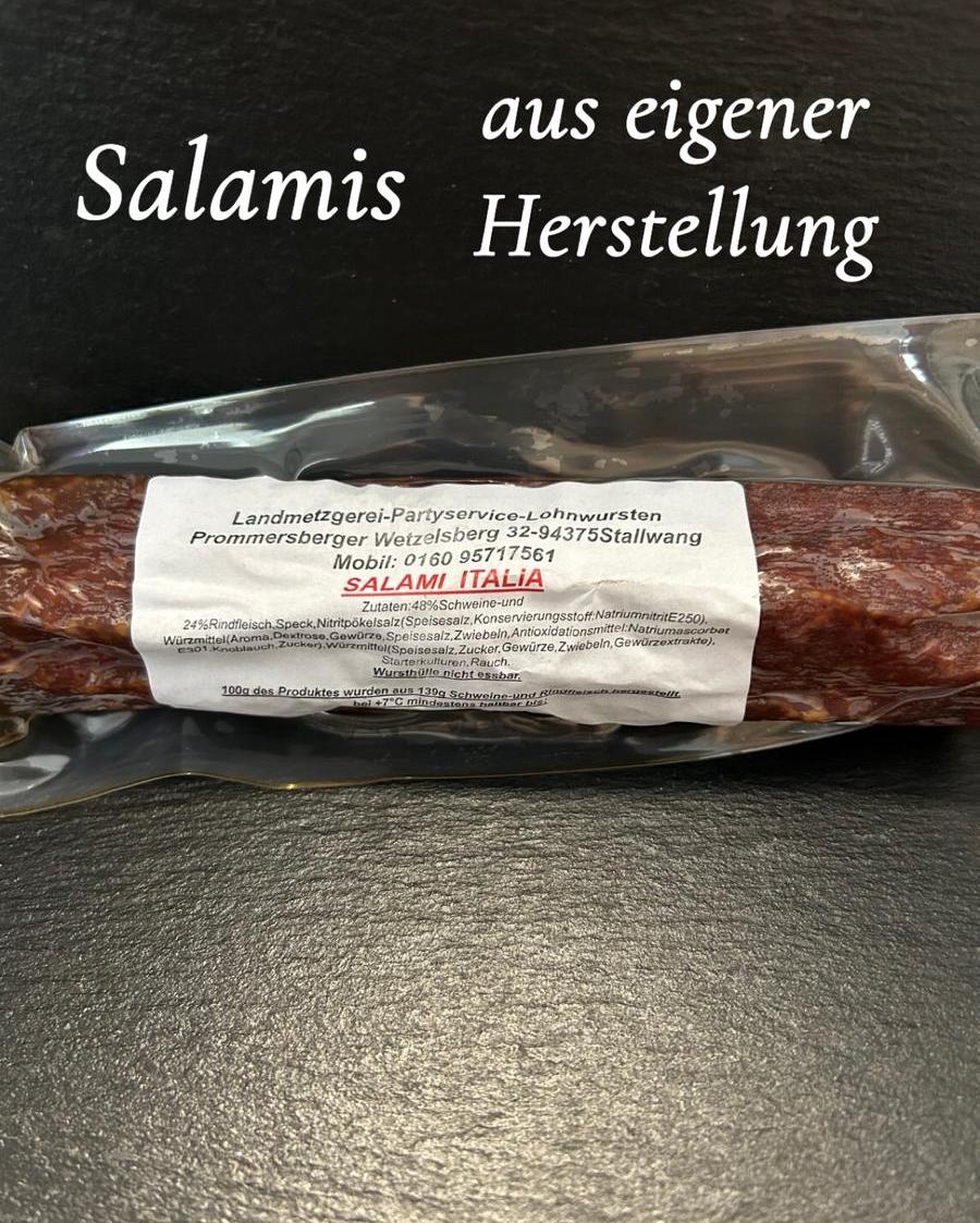 Salami Italia aus eigener Herstellung
