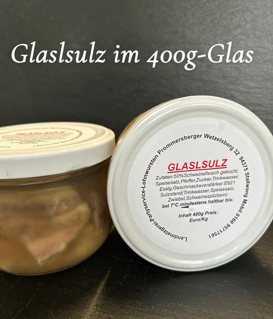 Glaslsulz 400g Glas