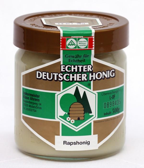 Rapshonig aus der Imkerei Ahrens