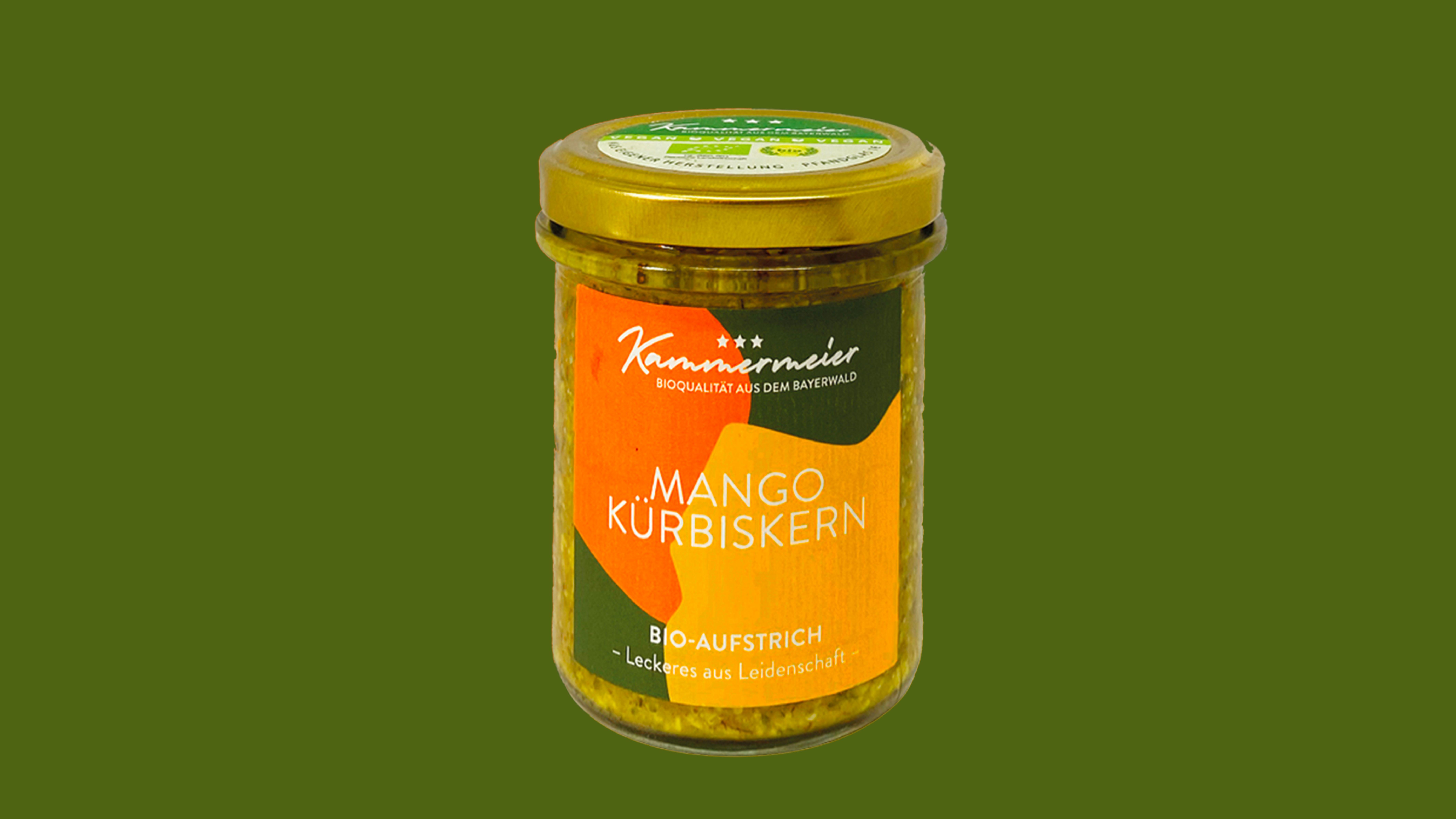 veganer Bio Mango Kürbiskern Aufstrich