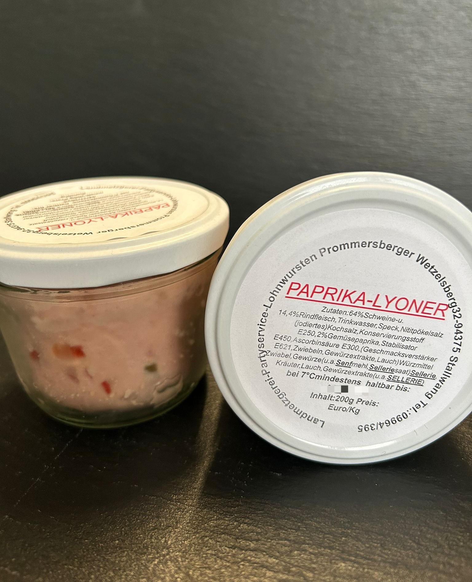 Paprikafleischwurst 200g Glas