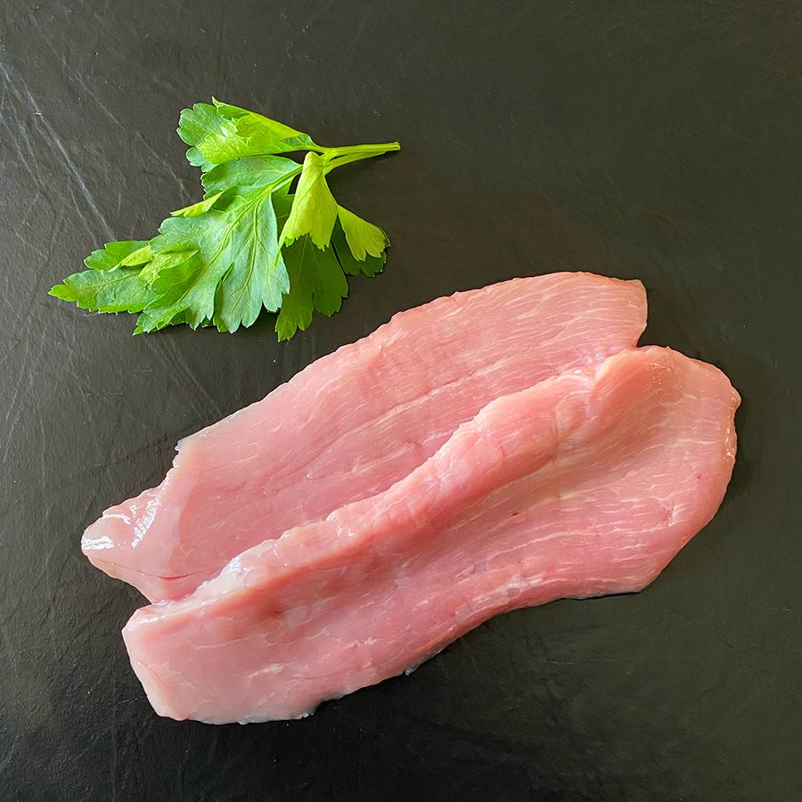 Bio Schweine-Schnitzel geschnitten
