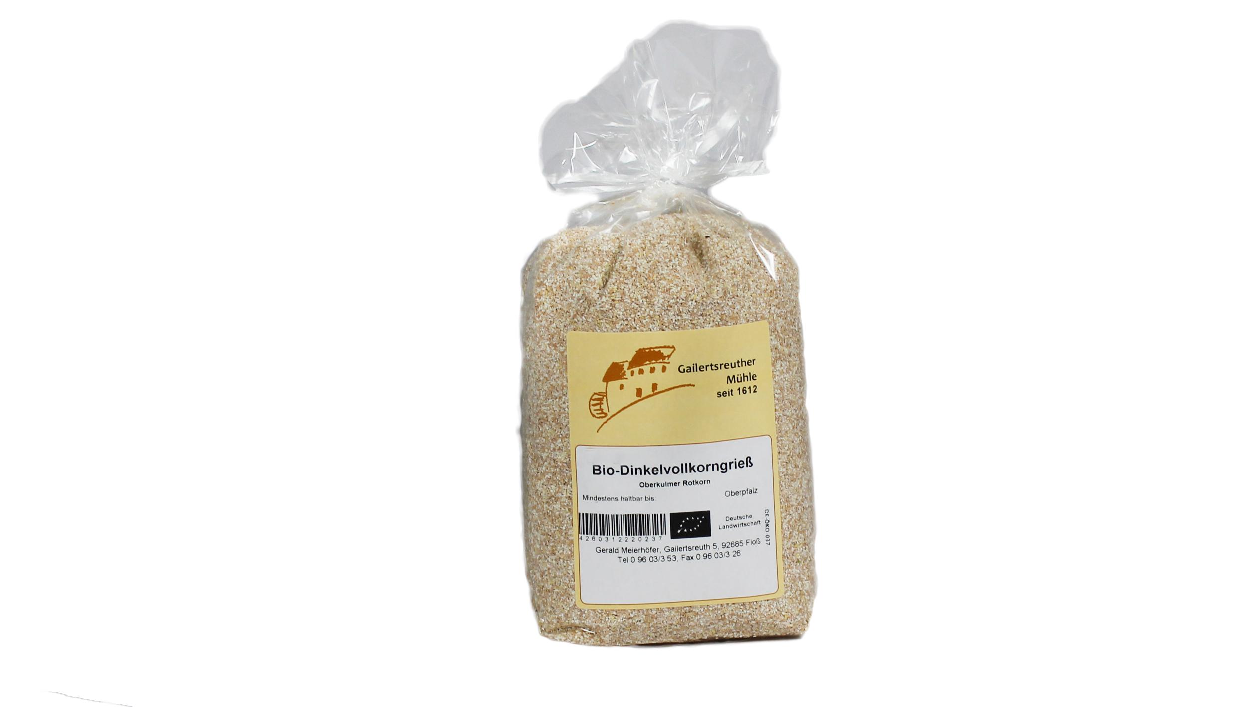 Bio-Dinkel-Vollkorngrieß