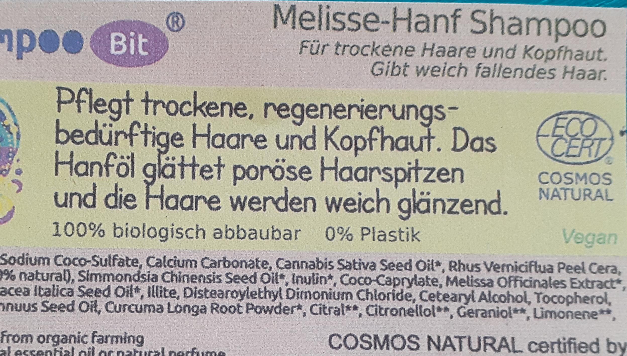 Shampoo Bit von Rosenrot, Melisse Hanf